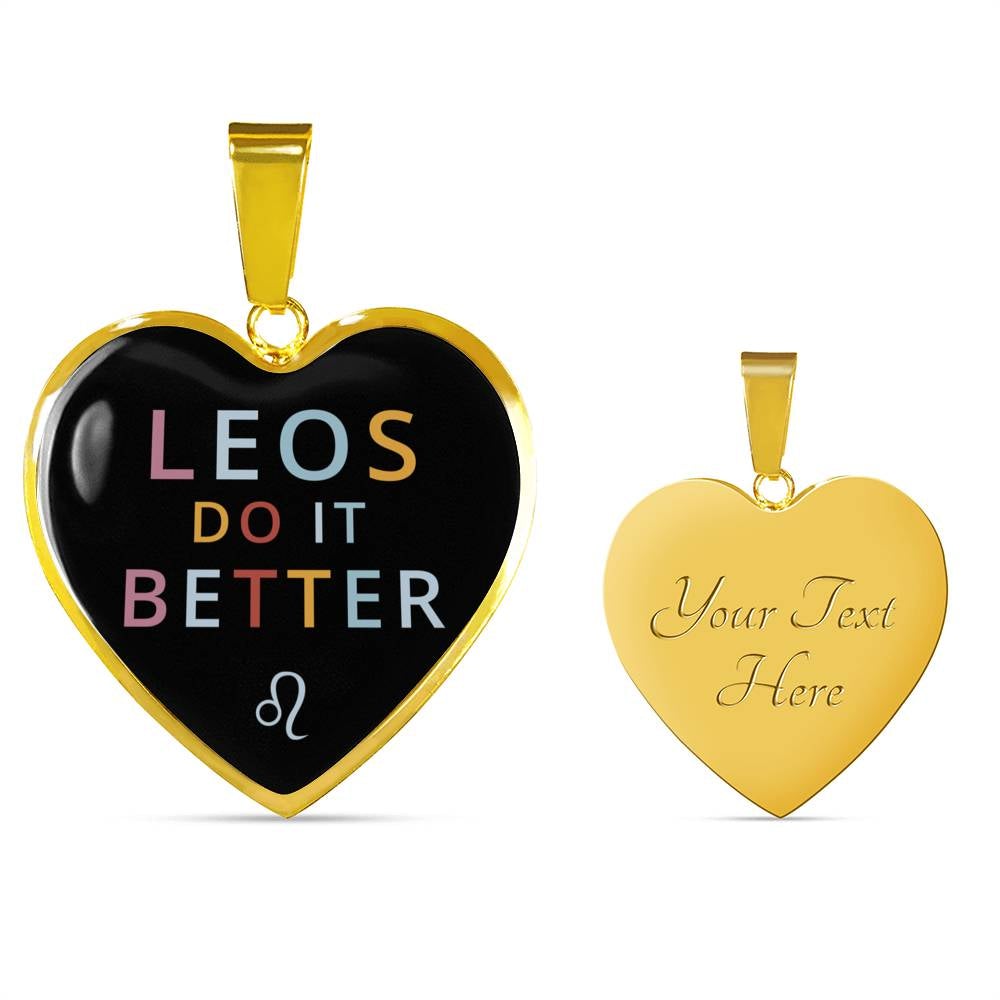Leo Do it Better Heart Necklace zodiac jewelry for her birthday outfit
