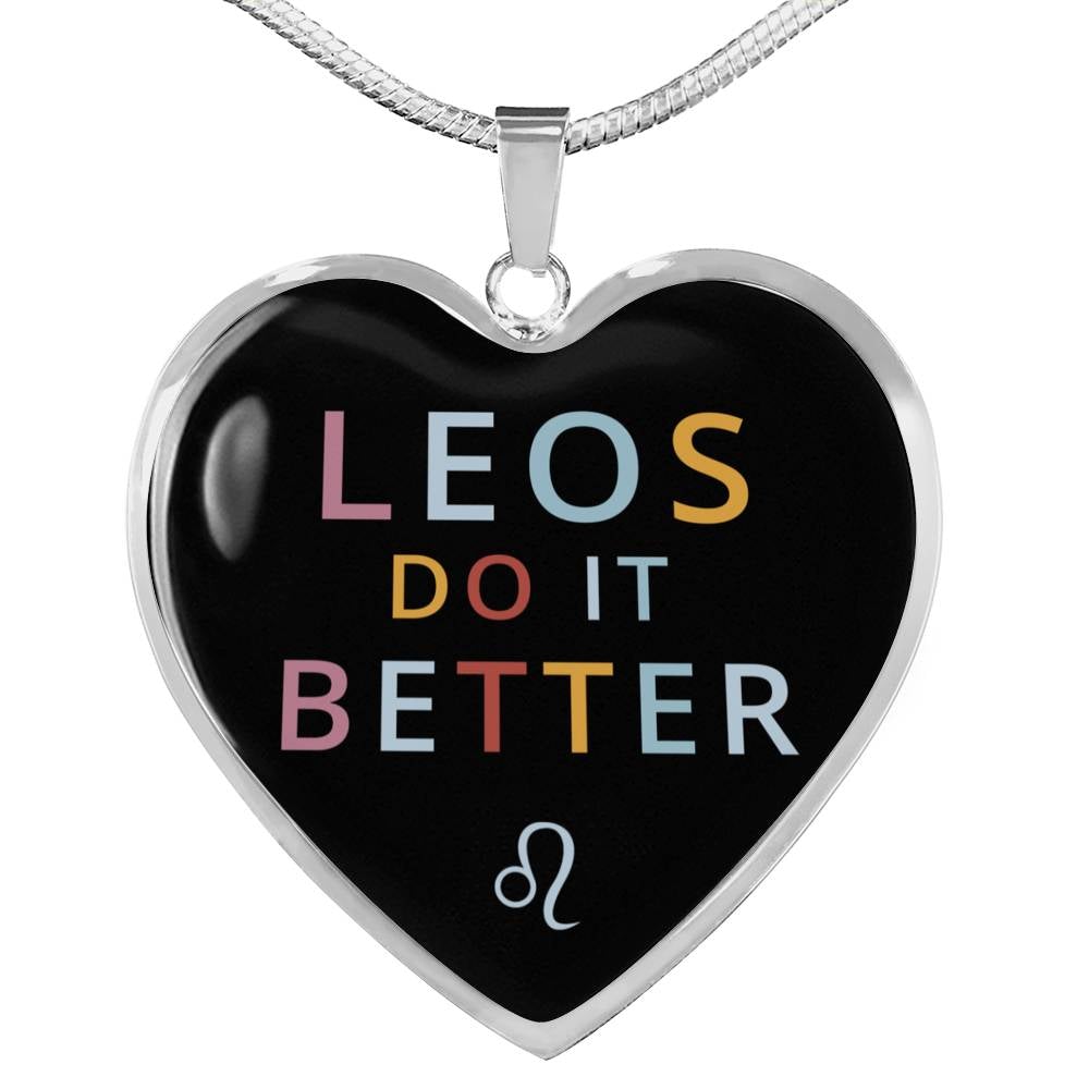 Leo Do it Better Heart Necklace zodiac jewelry for her birthday outfit