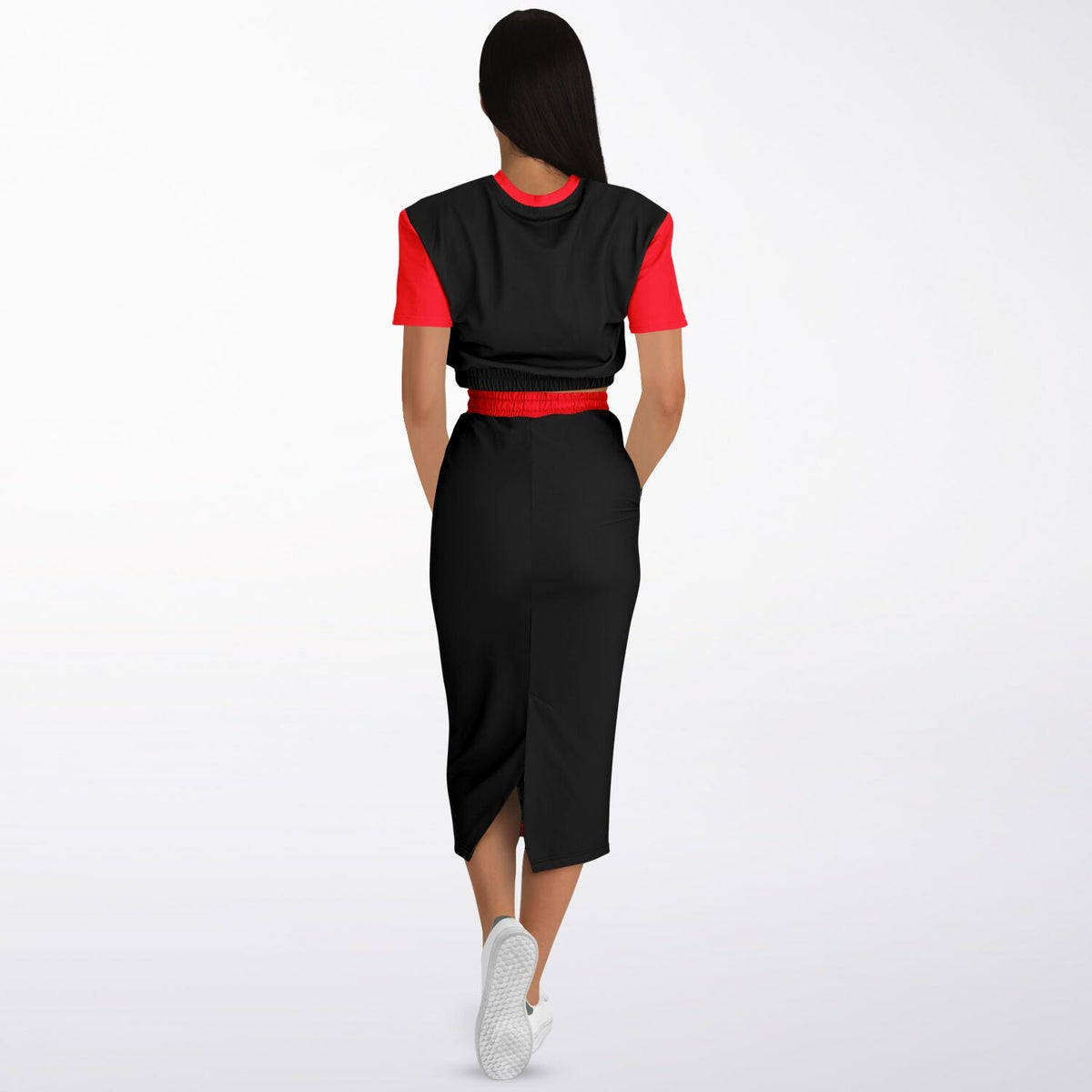 Leo G-Heart Crop Shirt &amp; Skirt Outfit