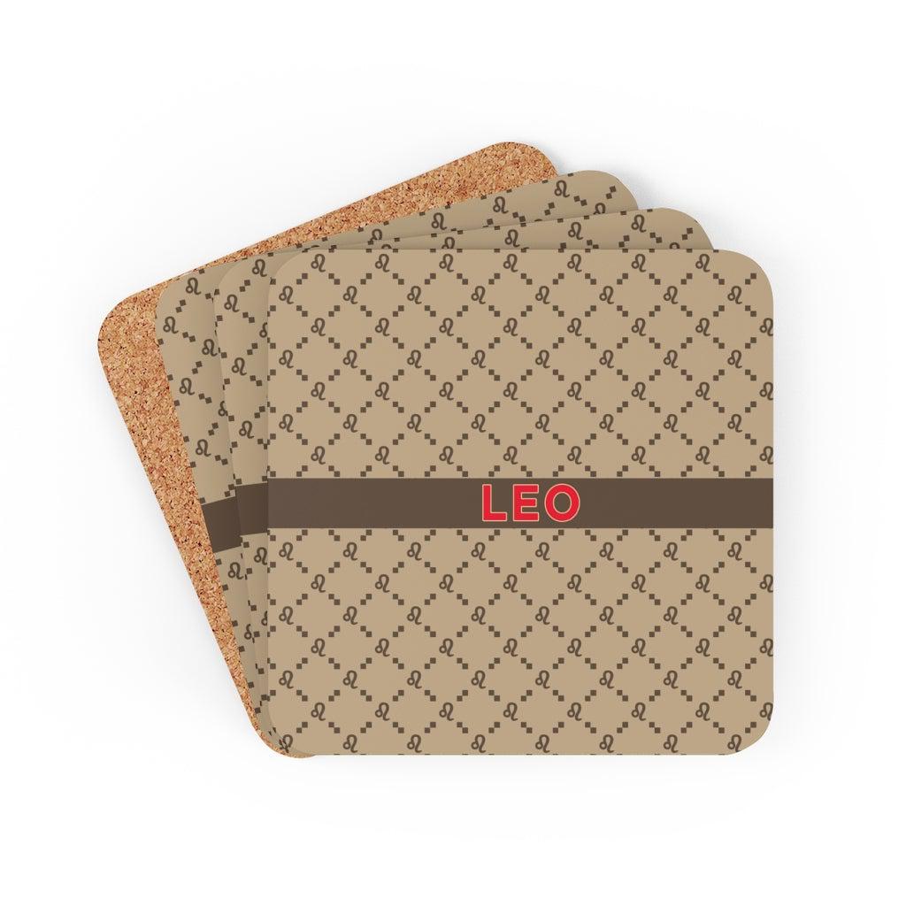Leo G-Style Beige Cork Coaster
