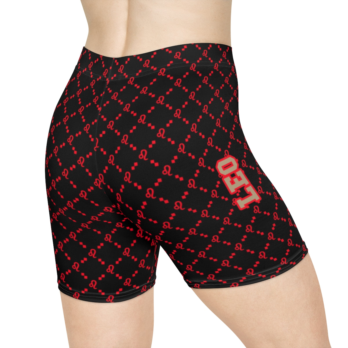 Leo G-Style Biker Shorts - Red