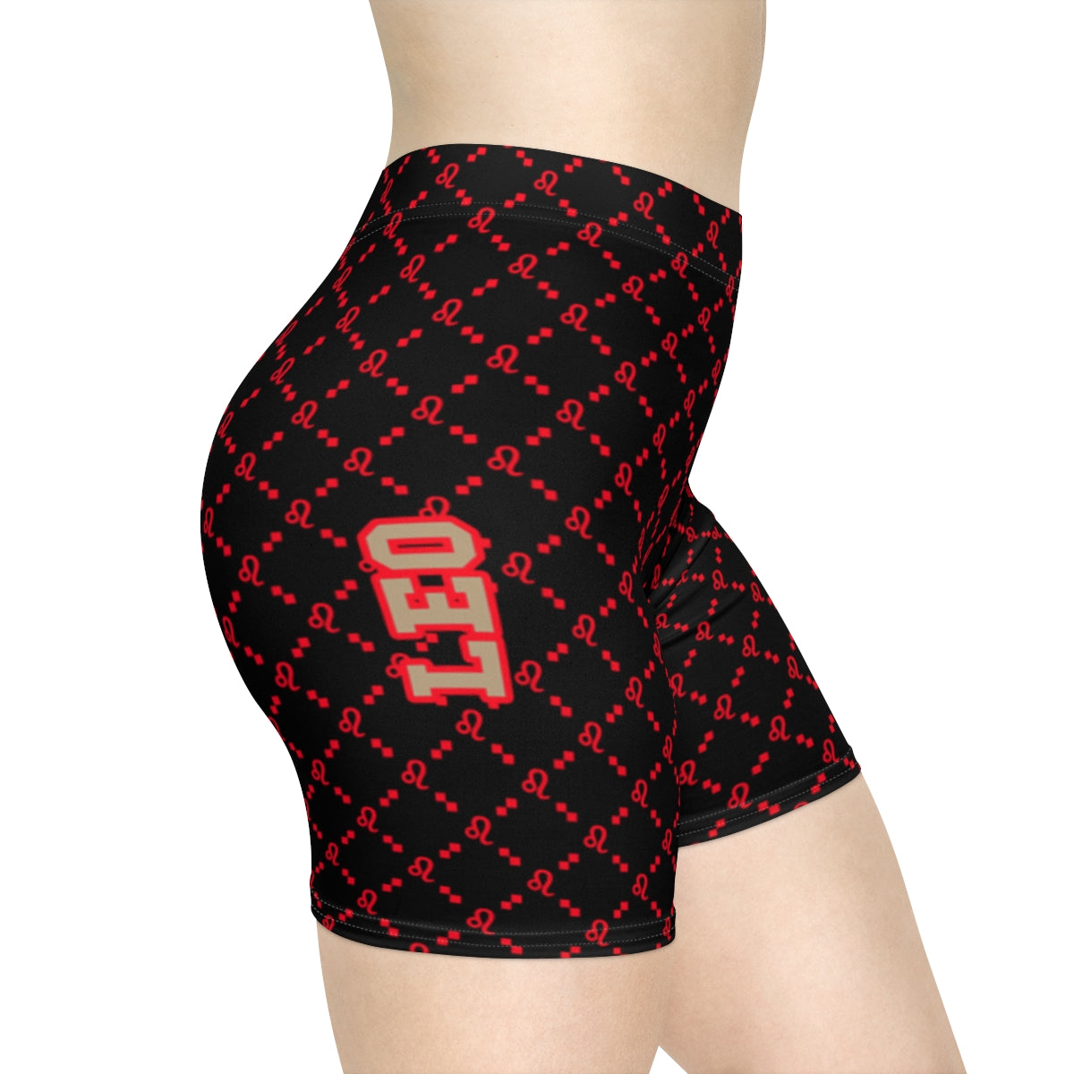 Leo G-Style Biker Shorts - Red