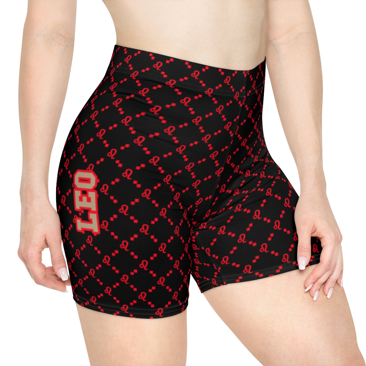 Leo G-Style Biker Shorts - Red