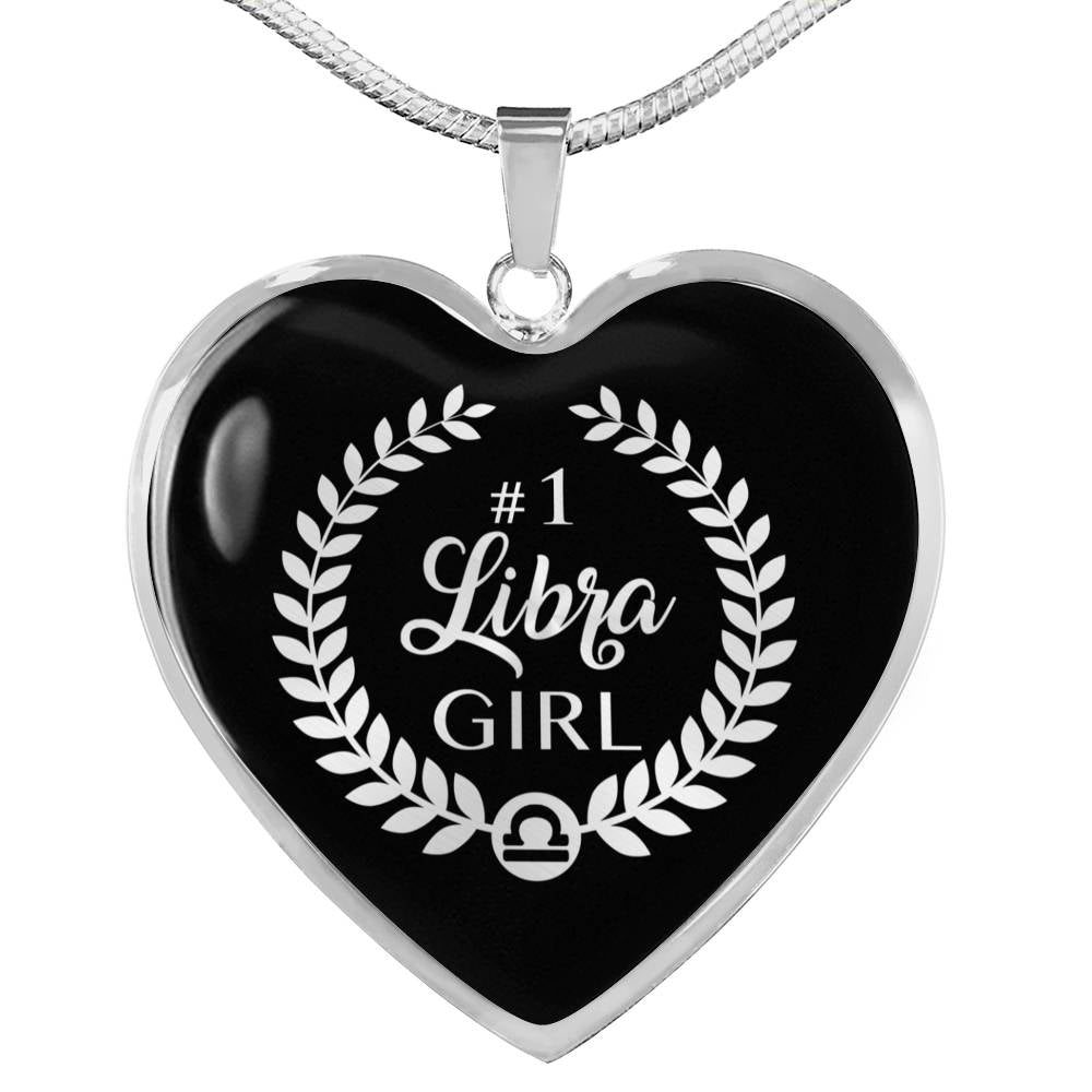 Libra #1 Girl Heart Necklace zodiac jewelry for her birthday outfit