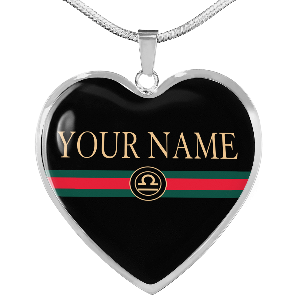 Libra Custom G-Girl Heart Necklace