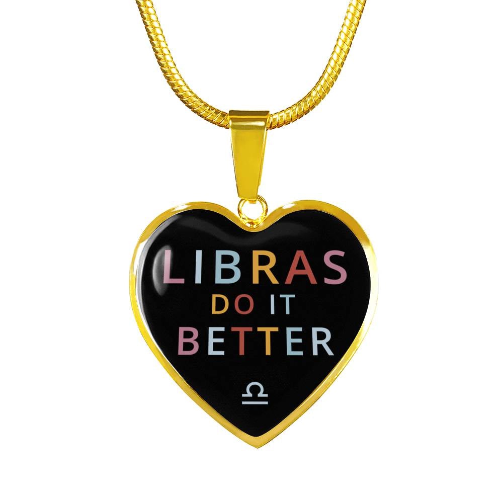 Libra Do it Better Heart Necklace zodiac jewelry for her birthday outfit