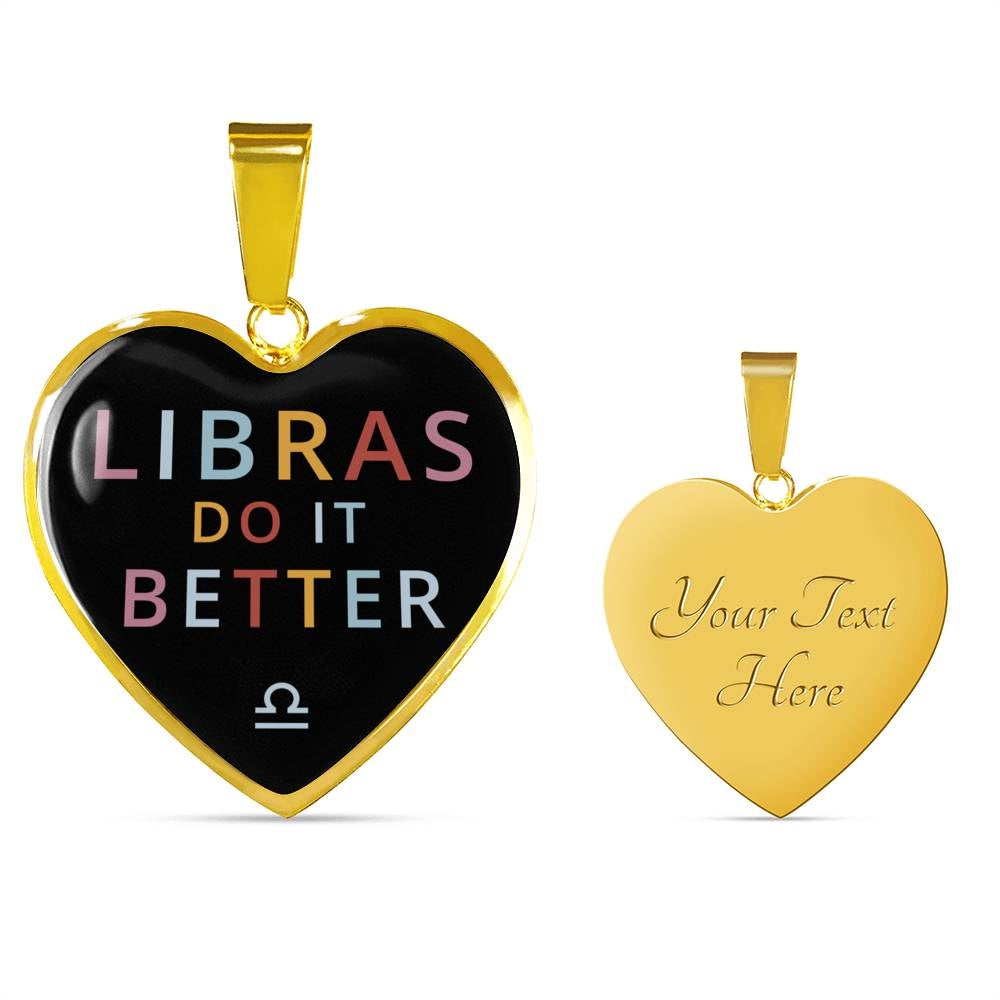 Libra Do it Better Heart Necklace zodiac jewelry for her birthday outfit