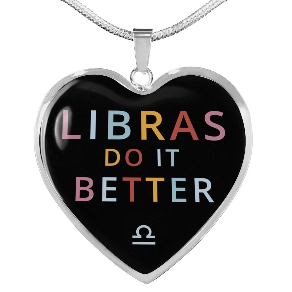 Libra Do it Better Heart Necklace zodiac jewelry for her birthday outfit