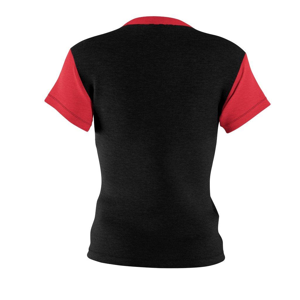 girl red shirts with collars