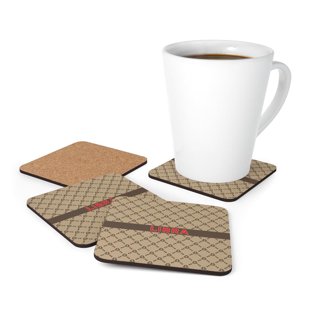 Libra G-Style Beige Cork Coaster