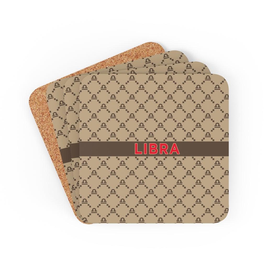 Libra G-Style Beige Cork Coaster