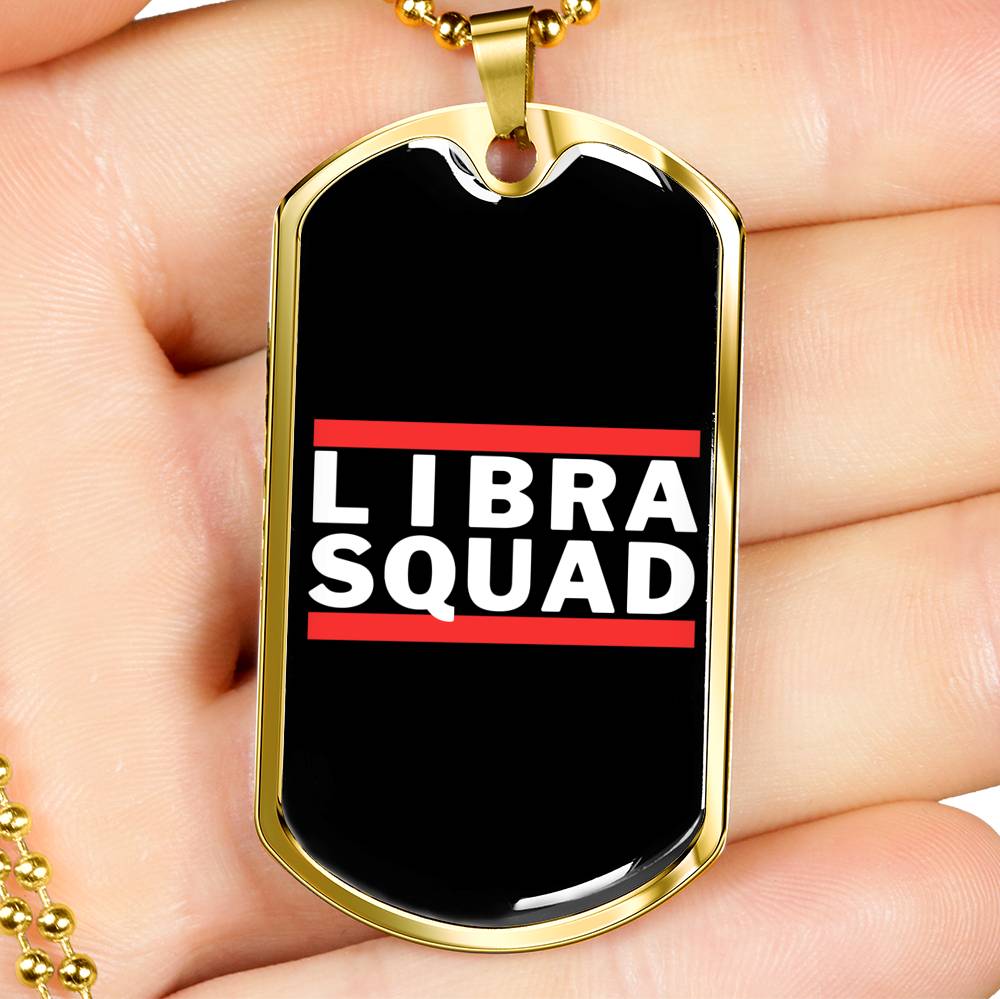 Libra Squad Dog Tag zodiac jewelry for her birthday outfit