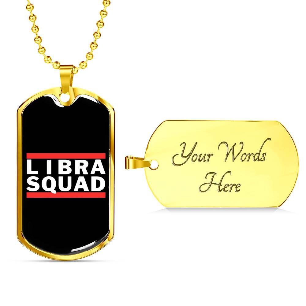 Libra Squad Dog Tag zodiac jewelry for her birthday outfit