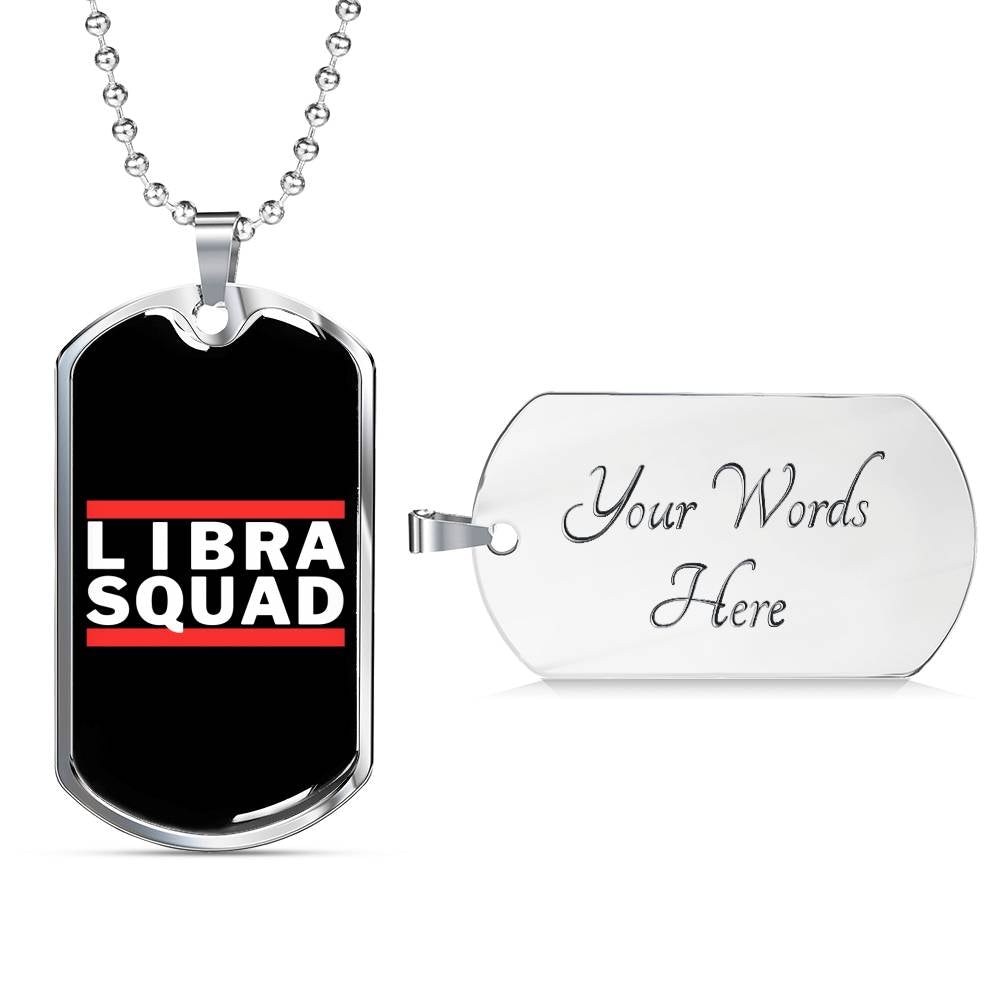 Libra Squad Dog Tag zodiac jewelry for her birthday outfit