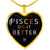 Pisces Do it Better Heart Necklace zodiac jewelry for her birthday outfit