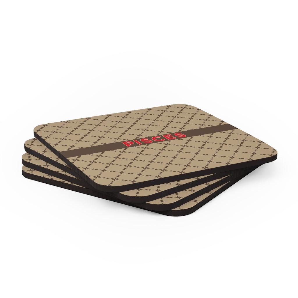 Pisces G-Style Beige Cork Coaster