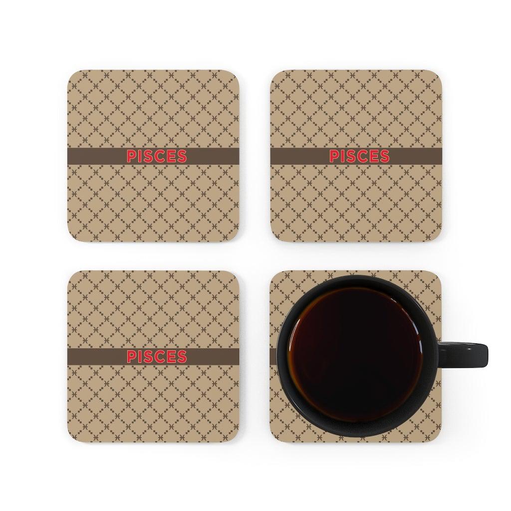 Pisces G-Style Beige Cork Coaster