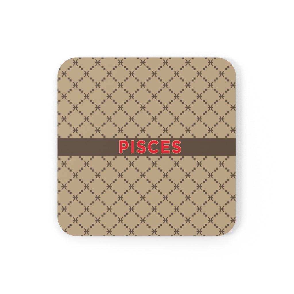 Pisces G-Style Beige Cork Coaster