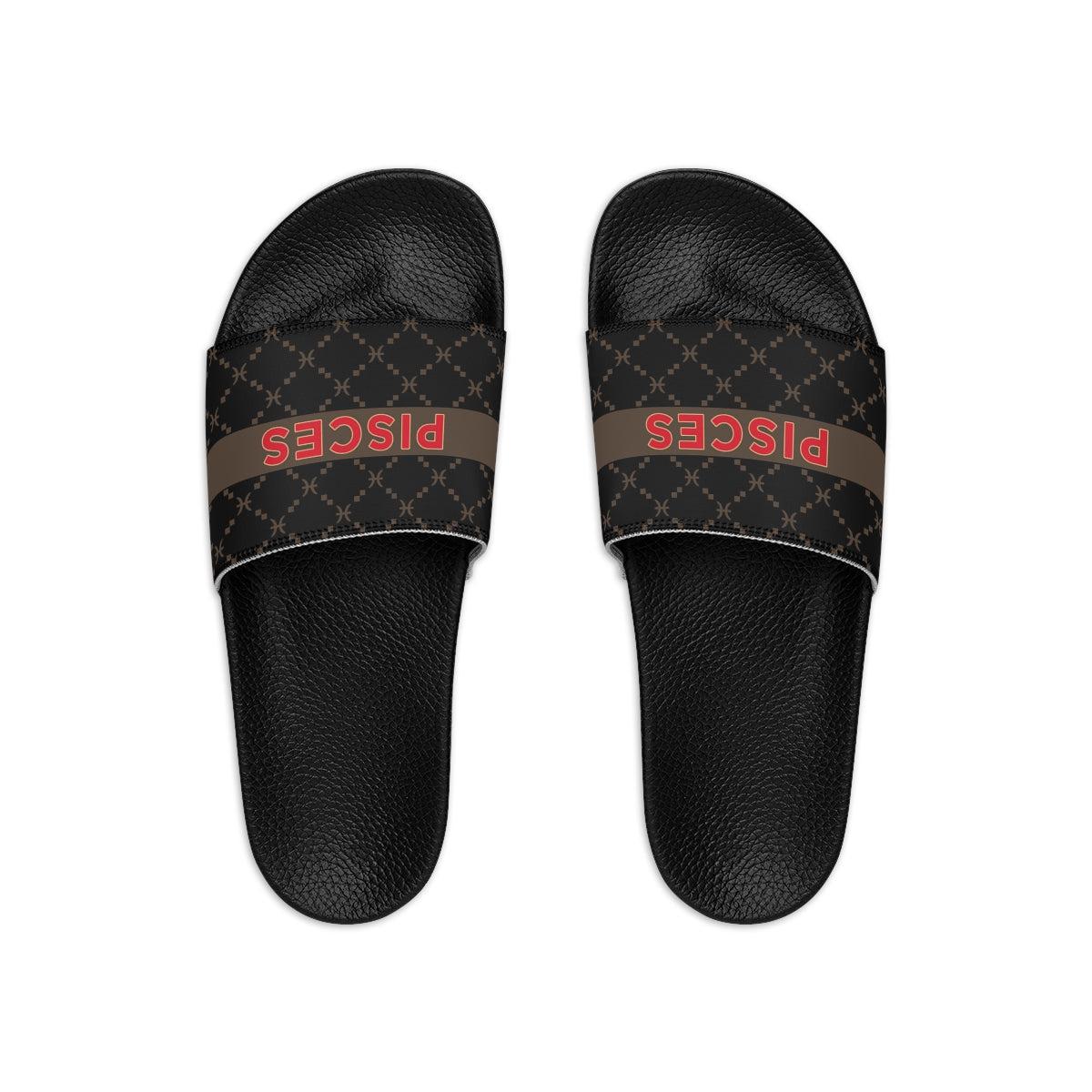 Pisces G Style Slide Sandals Black Zodiac Gal