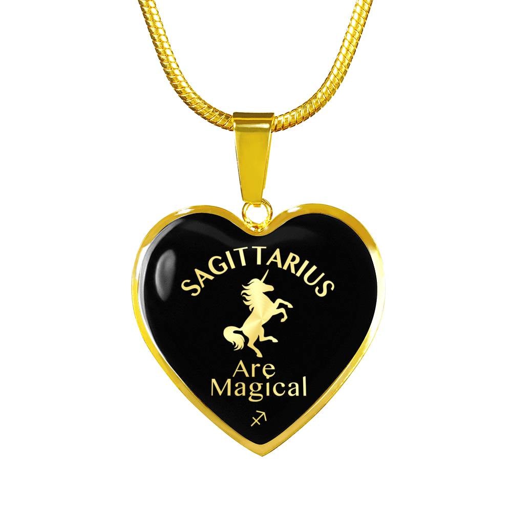 Sagittarius Are Magical Heart Necklace zodiac jewelry for her birthday outfit
