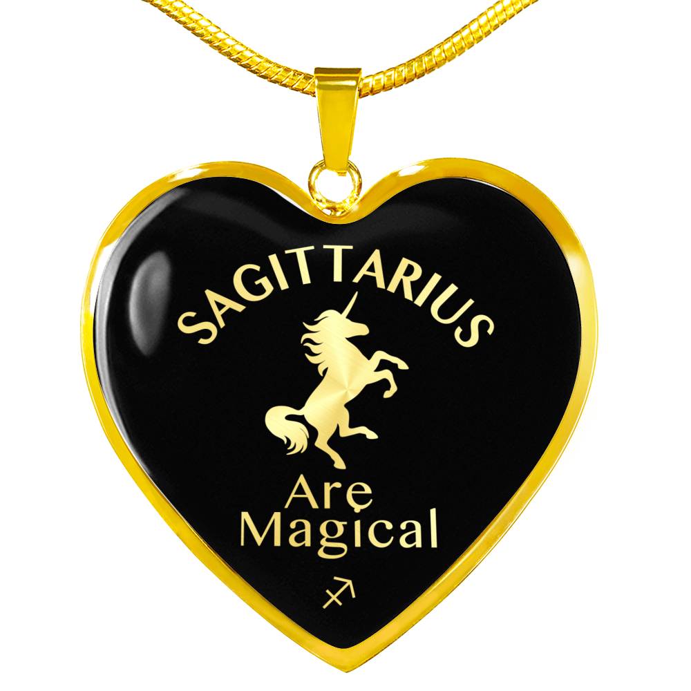 Sagittarius Are Magical Heart Necklace zodiac jewelry for her birthday outfit