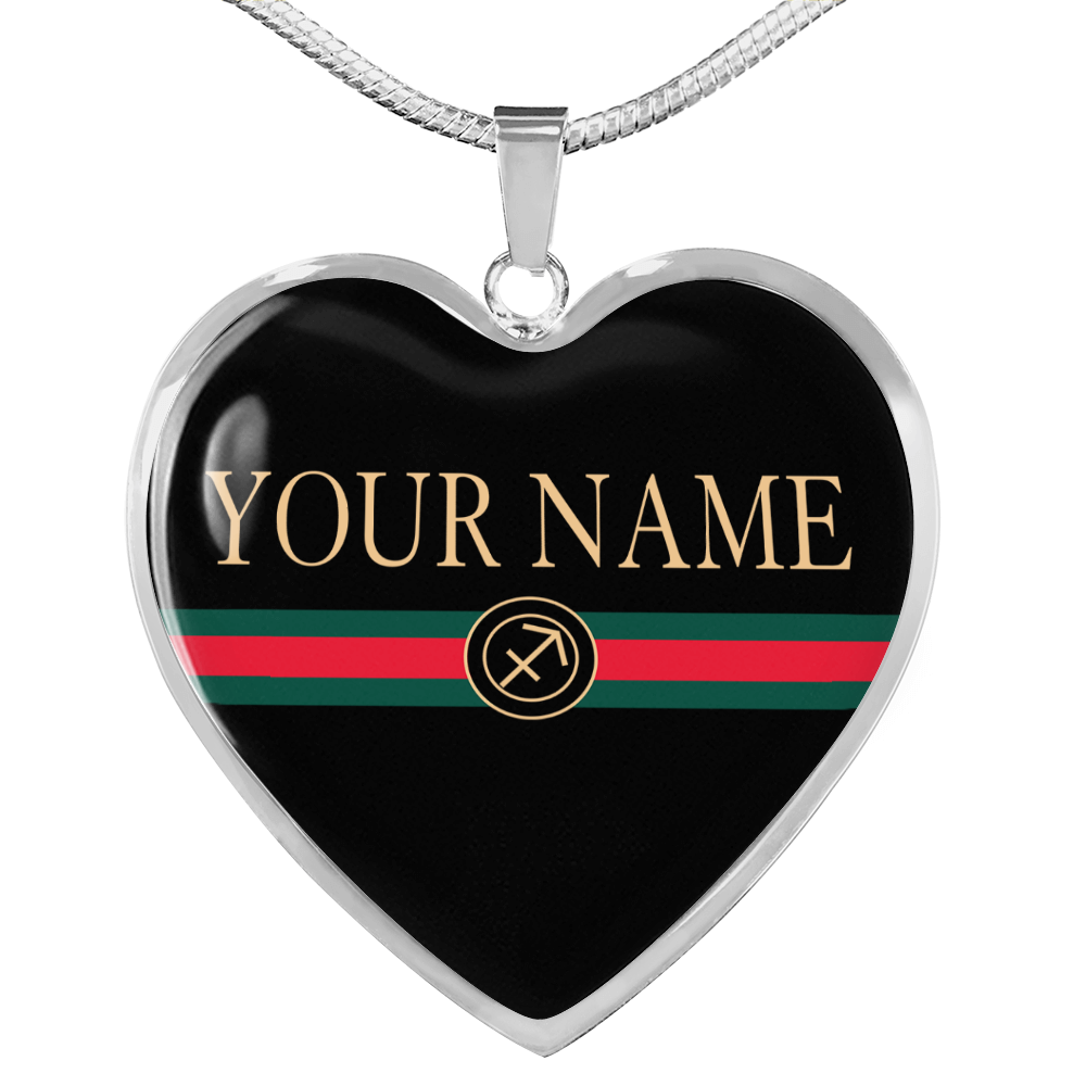 Sagittarius Custom G-Girl Heart Necklace