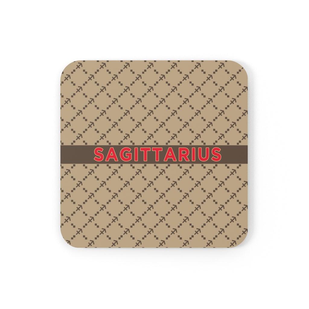 Sagittarius G-Style Beige Cork Coaster