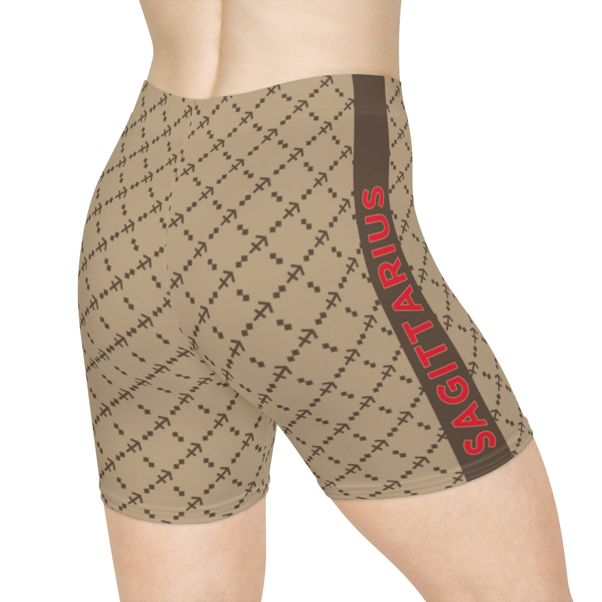 Sagittarius G-Style Biker Shorts - Beige