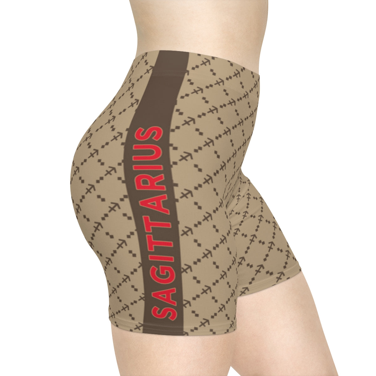 Sagittarius G-Style Biker Shorts - Beige