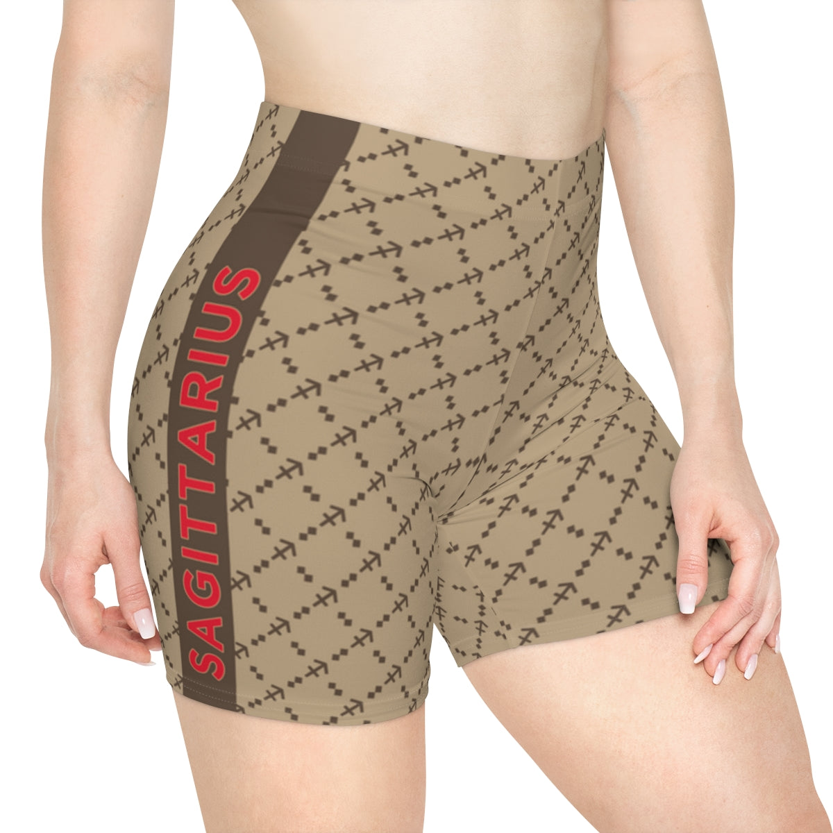 Sagittarius G-Style Biker Shorts - Beige