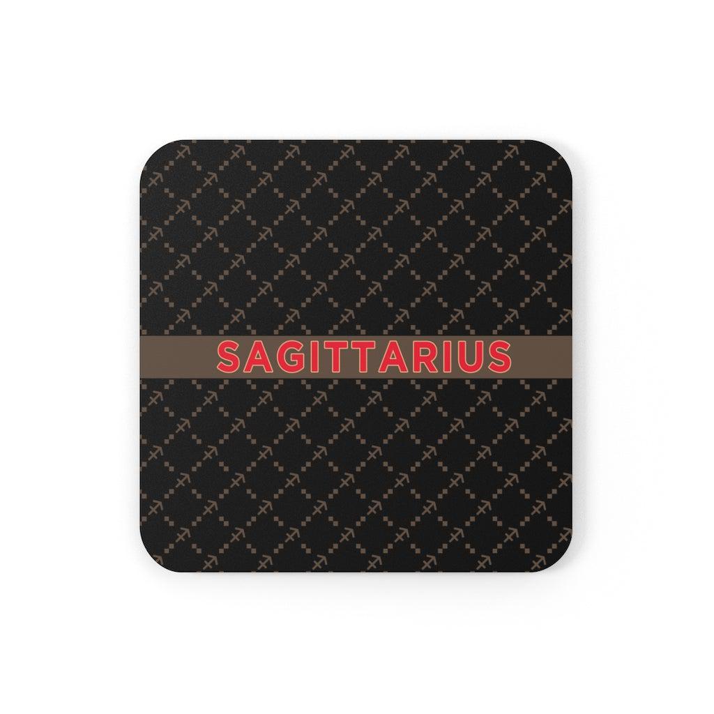 Sagittarius G-Style Black Cork Coaster