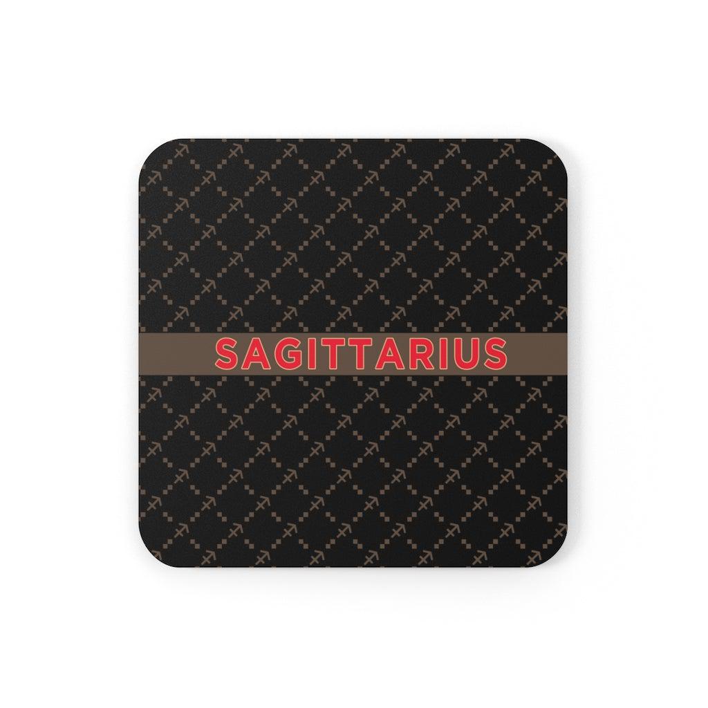 Sagittarius G-Style Black Cork Coaster