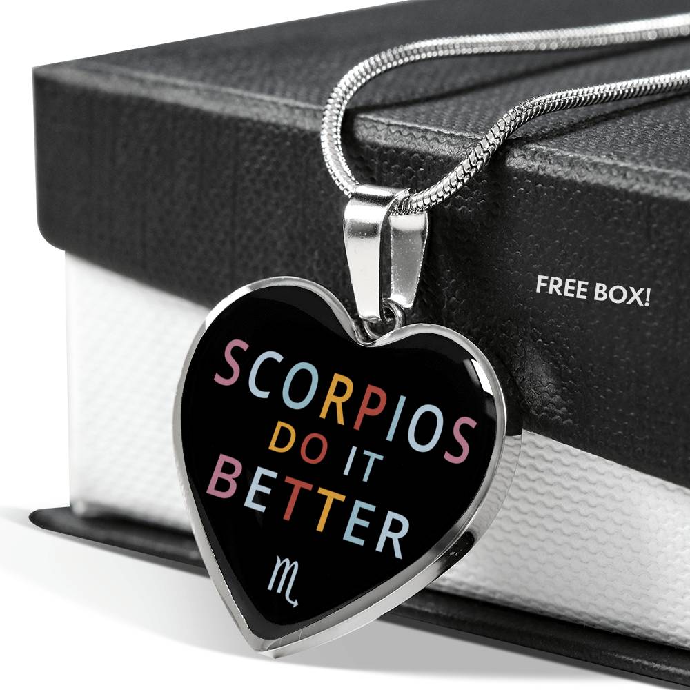 Scorpio Do it Better Heart Necklace zodiac jewelry for her birthday outfit
