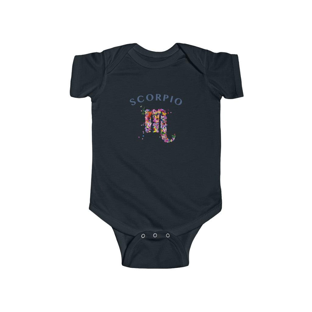 Scorpio Floral Baby Bodysuit