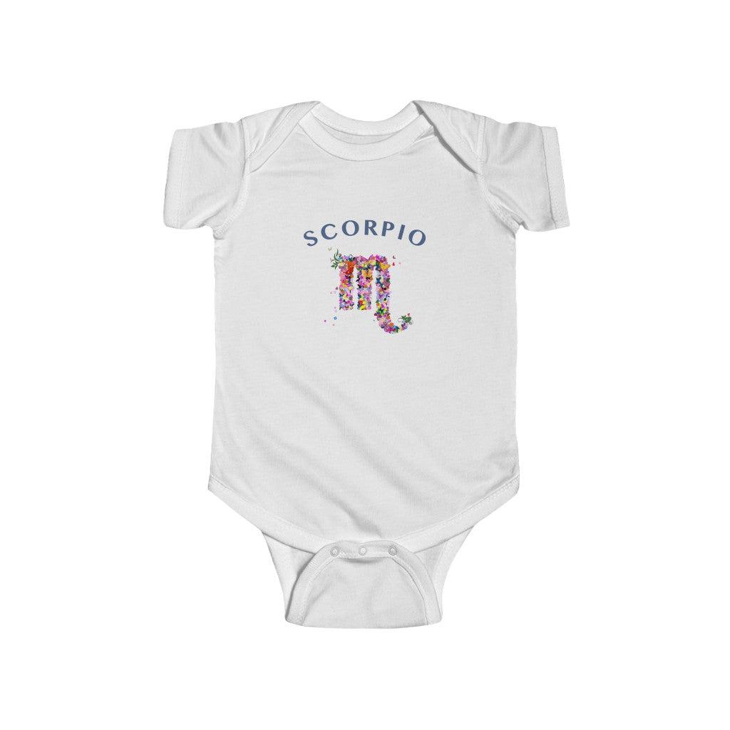 Scorpio Floral Baby Bodysuit