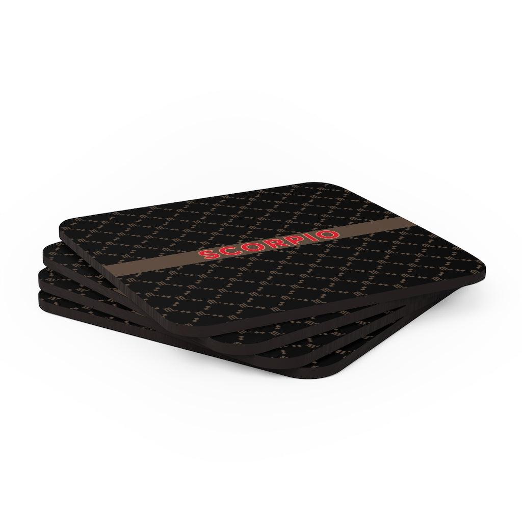 Scorpio G-Style Black Cork Coaster