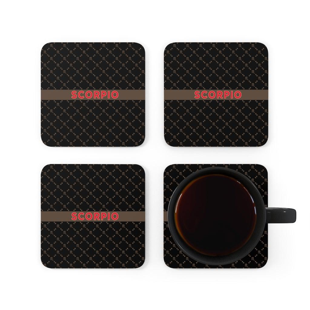 Scorpio G-Style Black Cork Coaster