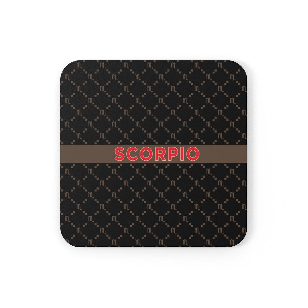 Scorpio G-Style Black Cork Coaster