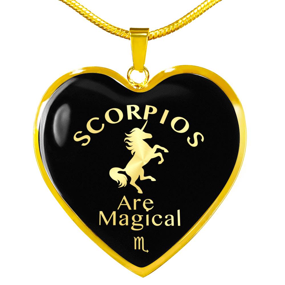 Scorpios Are Magical Heart Necklace zodiac jewelry for her birthday outfit