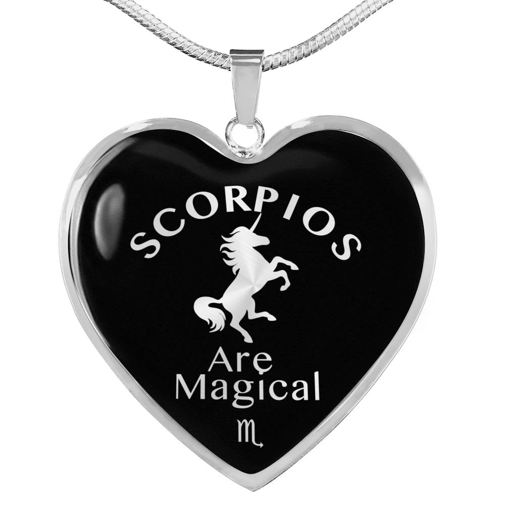 Scorpios Are Magical Heart Necklace zodiac jewelry for her birthday outfit