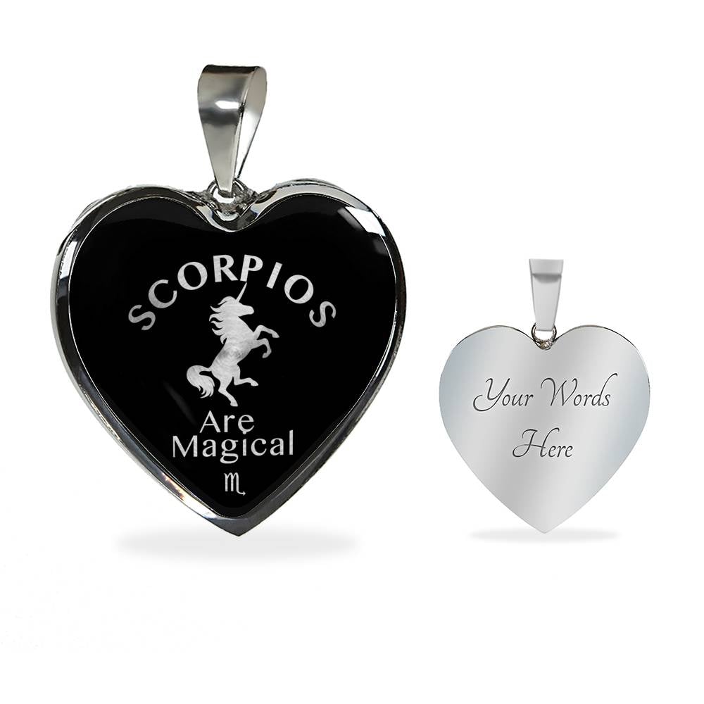 Scorpios Are Magical Heart Necklace zodiac jewelry for her birthday outfit