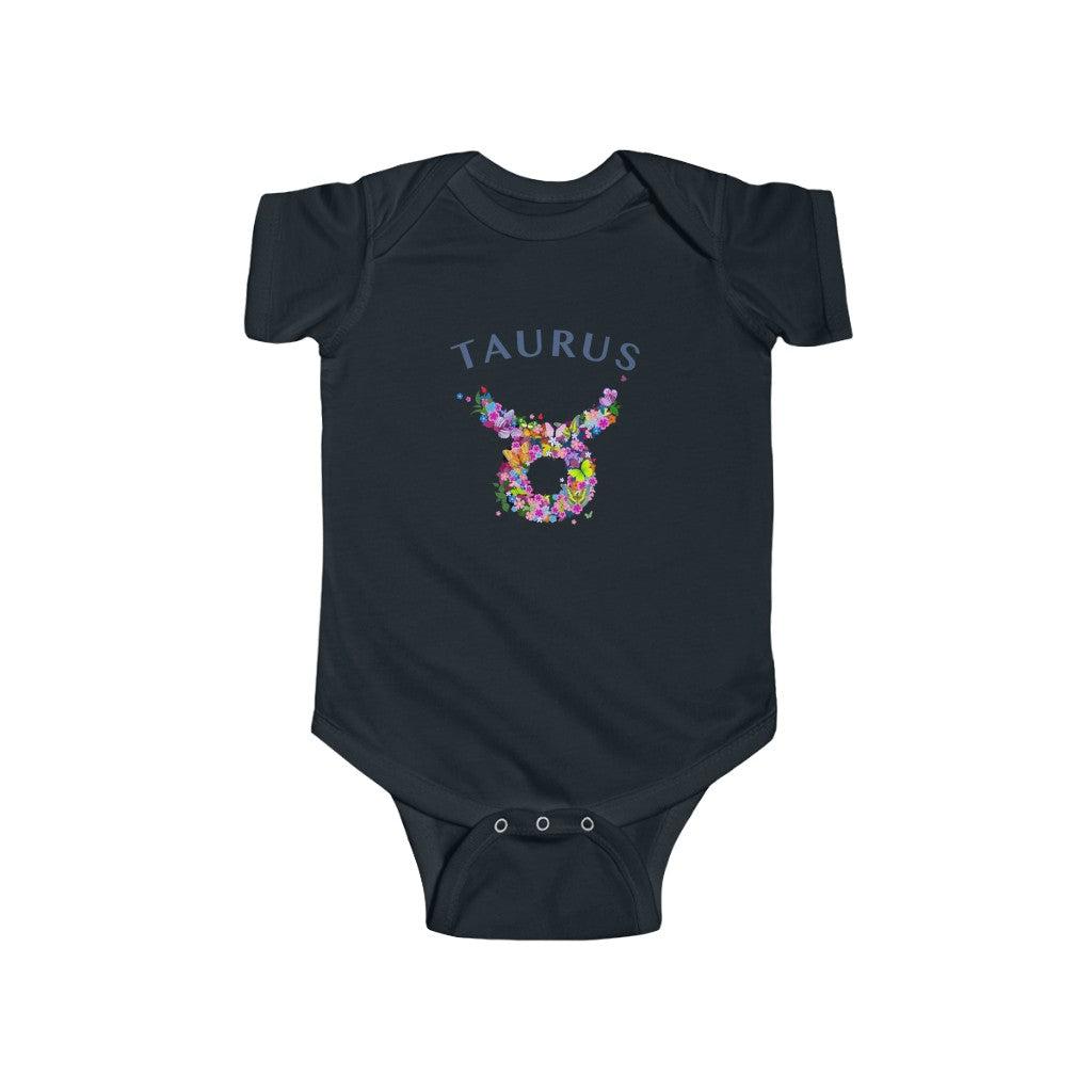 Taurus Floral Baby Bodysuit