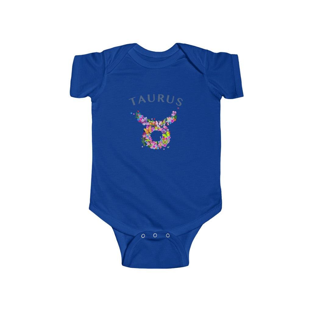 Taurus Floral Baby Bodysuit