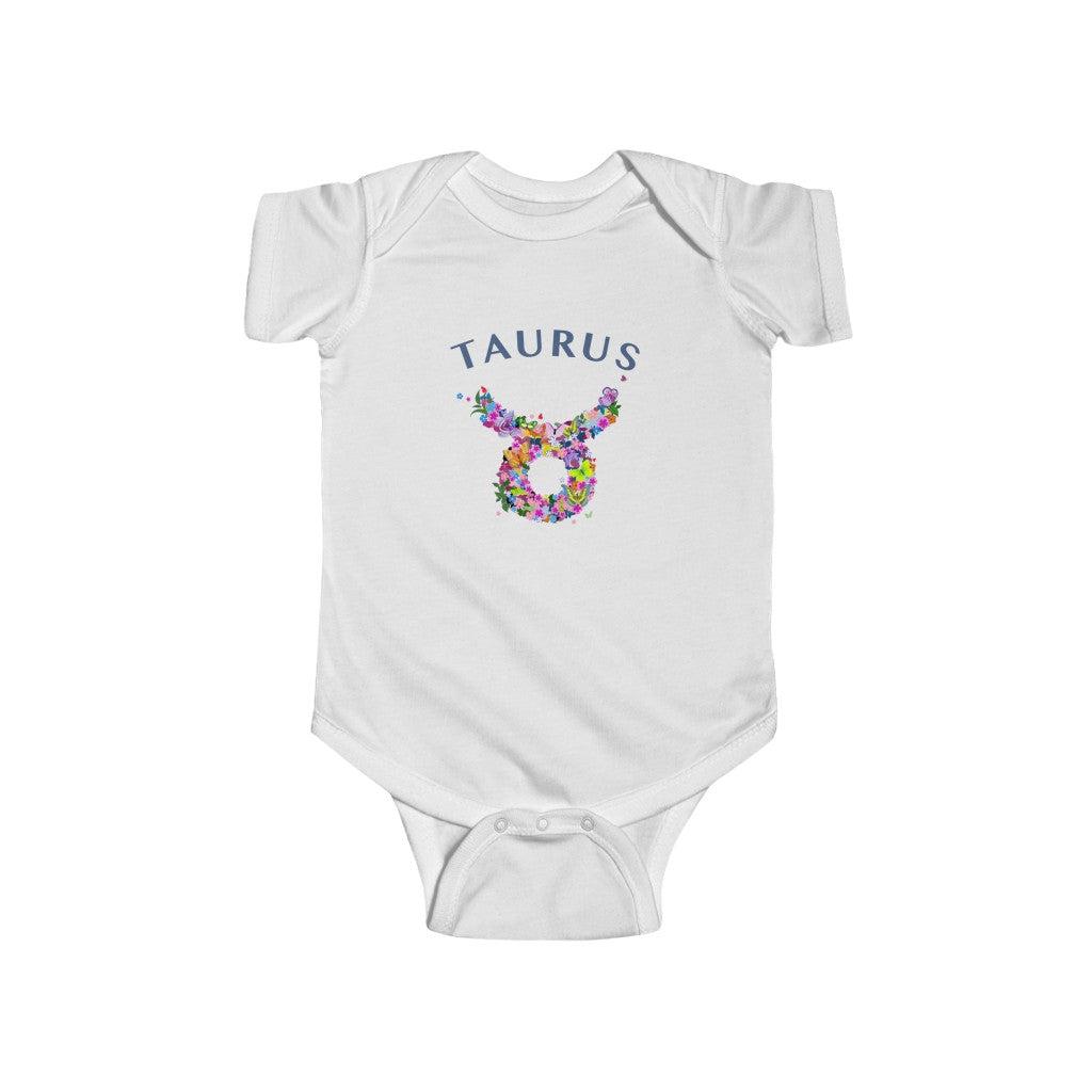 Taurus Floral Baby Bodysuit
