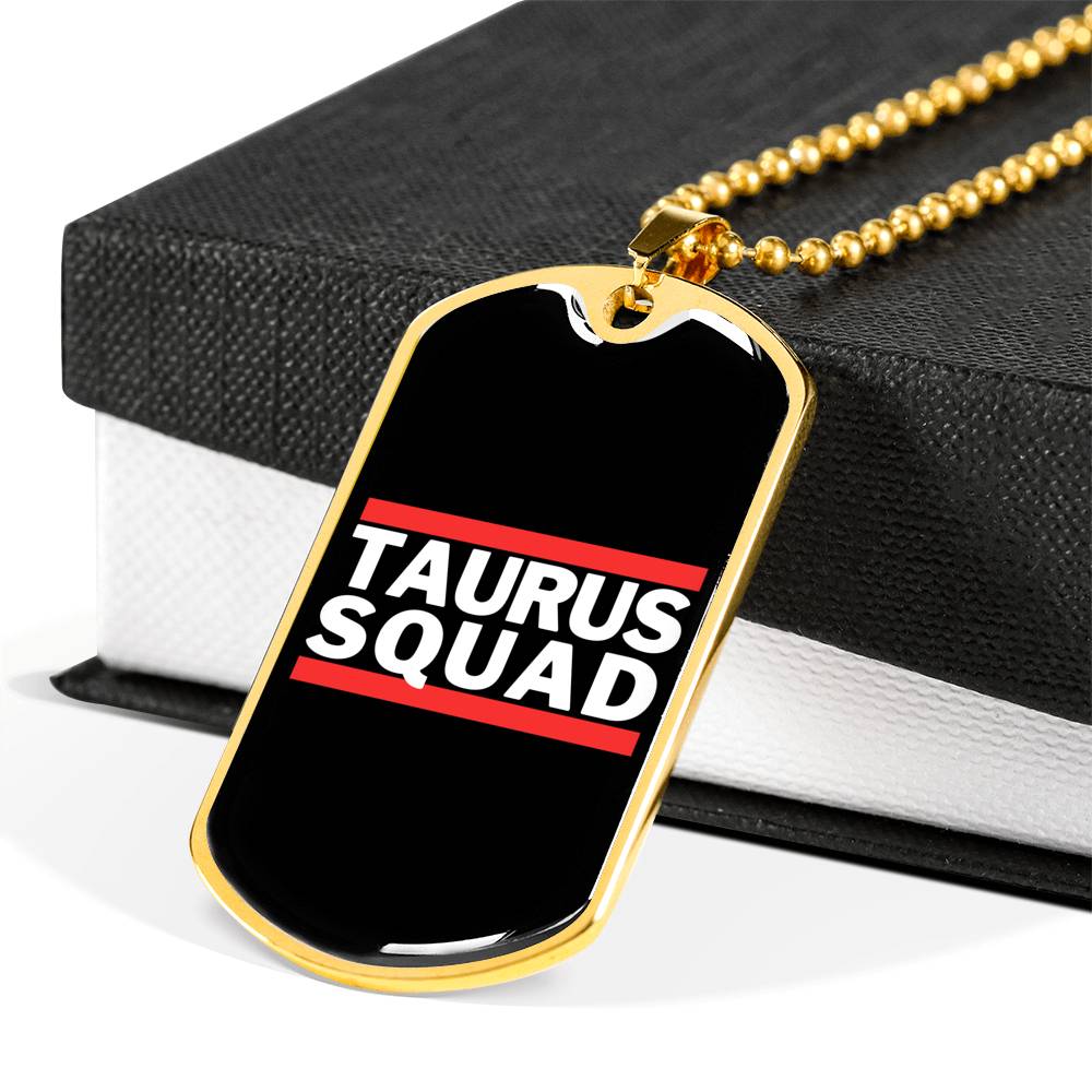 Taurus Squad Dog Tag zodiac jewelry for her birthday outfit