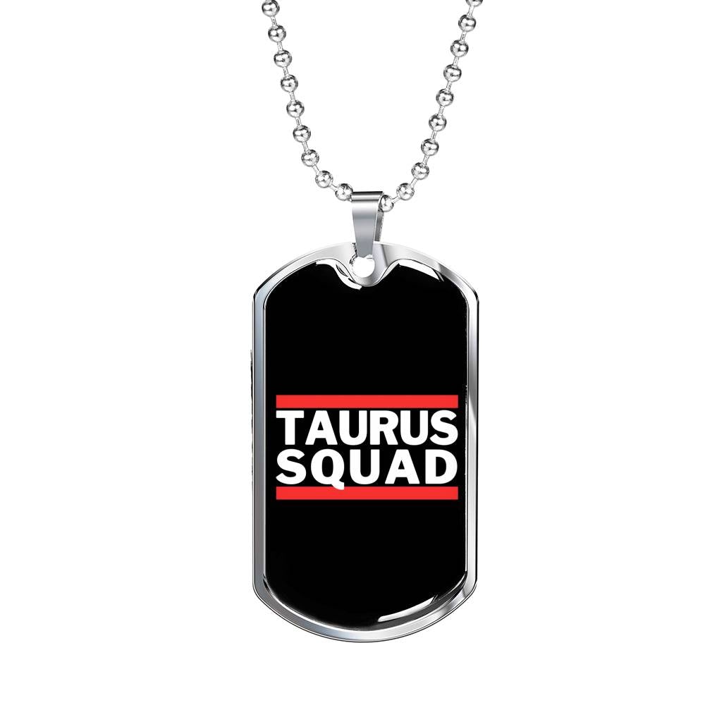 Taurus Squad Dog Tag zodiac jewelry for her birthday outfit