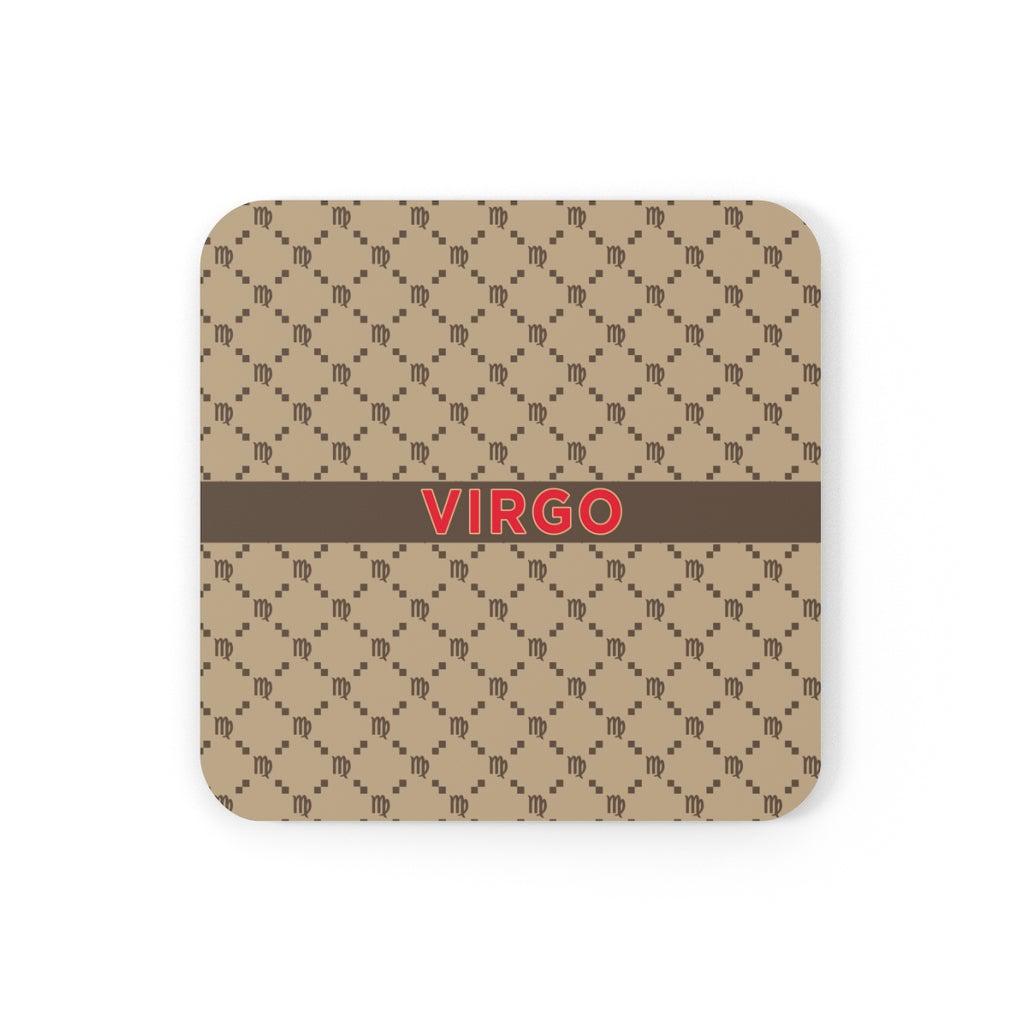 Virgo G-Style Beige Cork Coaster