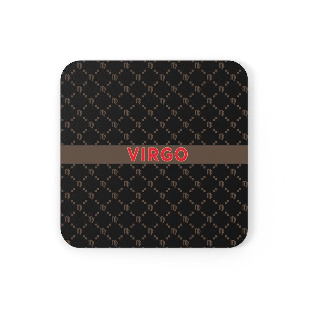 Virgo G-Style Black Cork Coaster