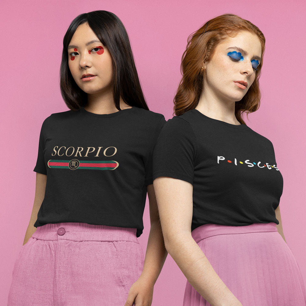 Aquarius Aries Cancer Capricorn Gemini Leo Libra Pisces Sagittarius Scorpio Taurus Virgo Zodiac Shirts, Birthday Shirts, and Clothing for your Birthday Outfit from Zodiac Gal