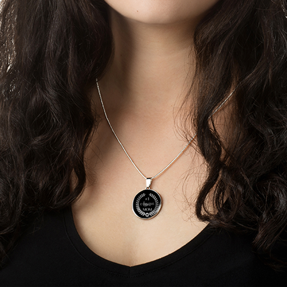 #1 Aquarius Mom Circle Necklace zodiac jewelry for her birthday outfit